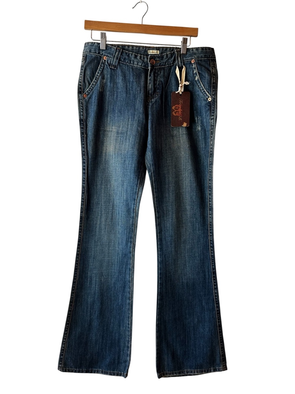 Frankie B NWT vintage low rise Y2K flower butterfly bootcut jeans festival wear